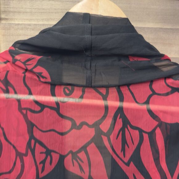 Open Sheer Cardigan Floral Animal Print Dark Romantic Whimsigoth Fairy Cover Up - Picture 6 of 8
